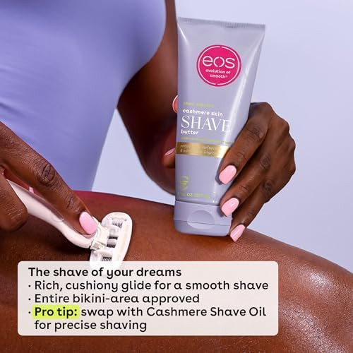 eos Cashmere Skin Collection Shave Butter - Vanilla Cashmere, Non-Foaming Moisturizing Shave Cream to Prevent Razor Burn
