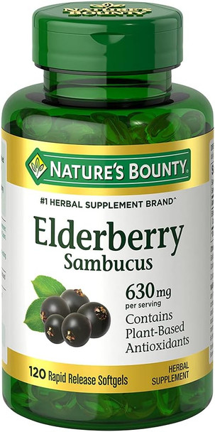 Nature's Bounty Sambucus Elderberry Herbal Supplement