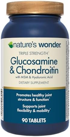Nature's Wonder Triple Strength Glucosamine Chondroitin MSM, 90 Tablets