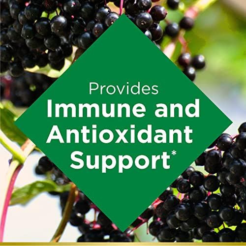 Nature's Bounty Elderberry Gummies,Immune Support,Contains Vitamin A,C,D,E and Zinc