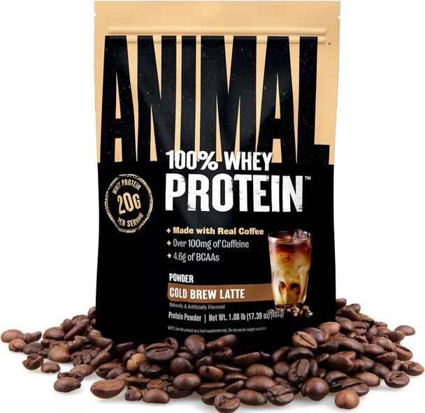 Animal 100% Whey Protein Powder 20G High Protein  Cold Brew Coffee 1LB