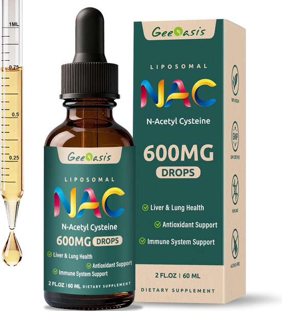 Geeoasis Liposomal Liquid NAC Supplement 600 mg 2 Fl Oz  1 Pack
