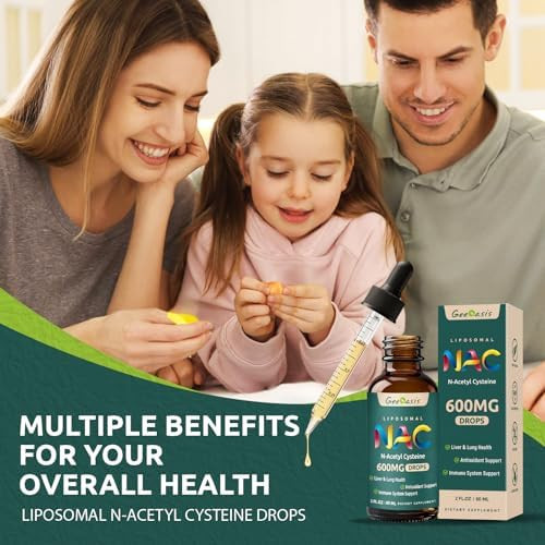 Geeoasis Liposomal Liquid NAC Supplement 600 mg 2 Fl Oz  1 Pack