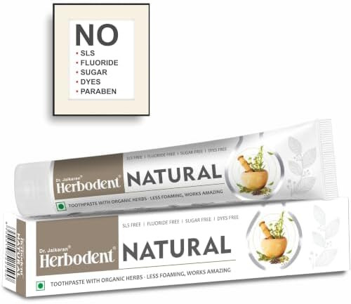 Herbodent Natural Neem Toothpaste for Dry Mouth & Gum Problems with Amazing Taste & Freshness
