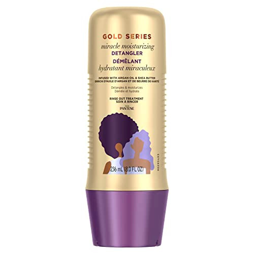 Pantene Gold Series Detangler Treatment for Curly and Coily Hair with Argan Oil and Shea Butter