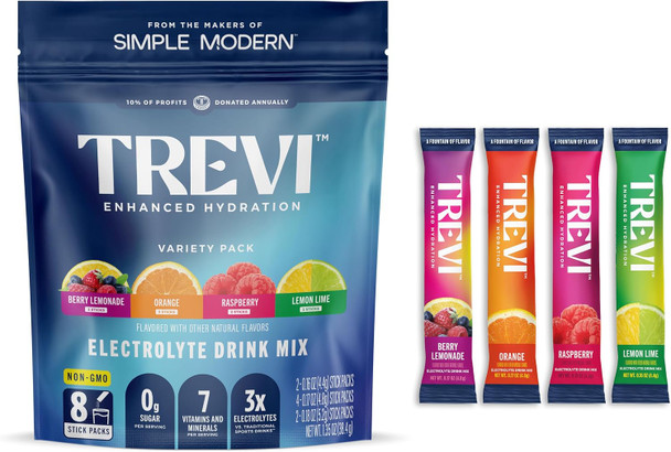 TREVI Electrolytes Powder Packets Sugar Free Hydration