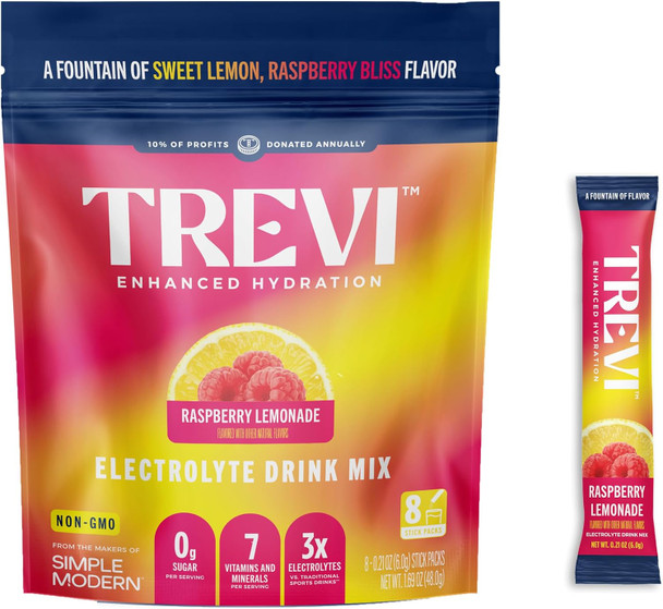 TREVI Electrolytes Powder Packets Sugar Free Hydration