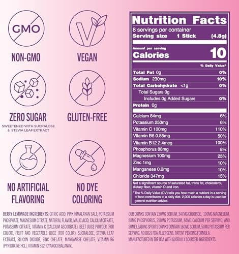 TREVI Electrolytes Powder Packets Sugar Free Hydration