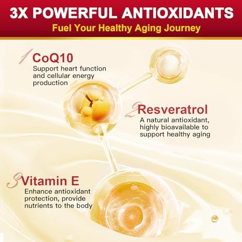 ZEBORA CoQ10-400mg with Trans-Resveratrol PQQ and  Vitamin E - High Absorption Coenzyme-Q10 with BioPerine - Powerful Antioxidant for Heart and Energy-Production 120 Veggie Capsules