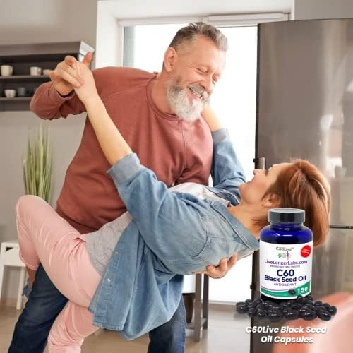 Carbon 60 (Fullerene) with Black Seed Oil - Antioxidant Supplement- All Natural Ingredients