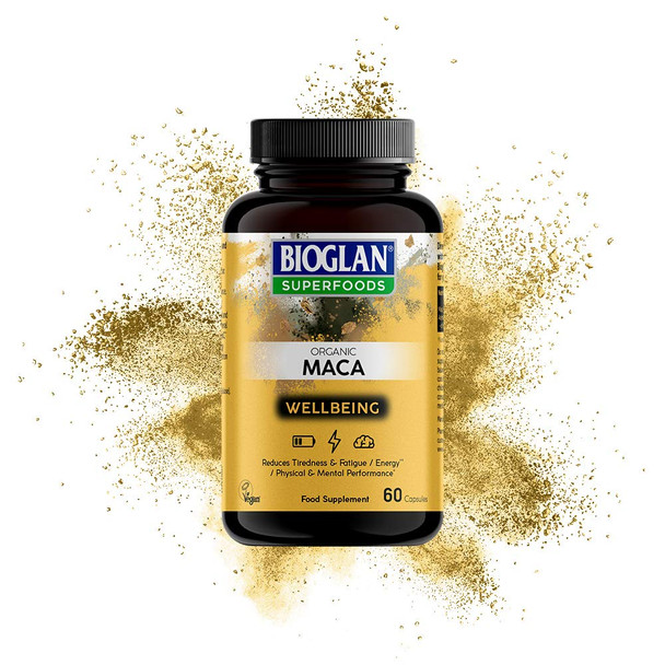 Bioglan Superfoods Organic Maca, high in Vitamin C | Energy & Stamina | Fatigue & Tiredness - 60 Capsules