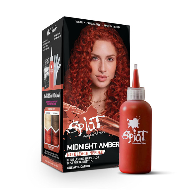 Splat Midnight Onyx Semi Permanent Hair Dye Kit, 1 Application, Includes Deep Reconstructor Conditioner, Lasts 30 Washes, No Bleach Required, Vegan & Cruelty Free Hair Color
