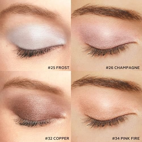 FOCALLURE 4PCS Cream Eyeshadow Stick Set Matte and Shimmer Eyeshadow Pencil, Waterproof Crease-proof Long Lasting Smudge-proof Eye Makeup Highlighter Crayon for Beginners Daily Makeup,Glacial Sparkle