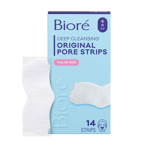 Bioré Original Blackhead Remover Strips Deep Cleansing Nose Strips With Instant Pore Unclogging Features C-Bond Technology Oil-Free Non-Comedogenic