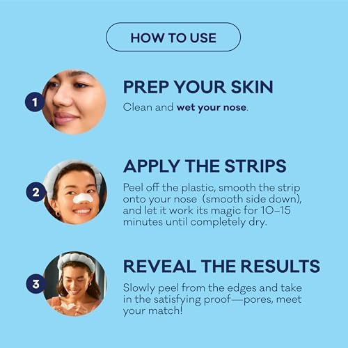 Bioré Original Blackhead Remover Strips Deep Cleansing Nose Strips With Instant Pore Unclogging Features C-Bond Technology Oil-Free Non-Comedogenic
