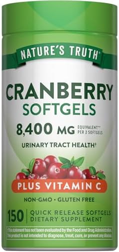 Nature's Truth Cranberry Pills with Vitamin C | 150 Softgels