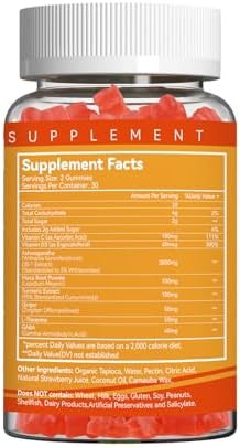 EAZGOO 3000mg Ashwagandha Gummies,Calm &Stress Relief,Energy
