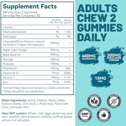EAZGOO  Chlorophyll Gummies for Body Odor Deodorant*