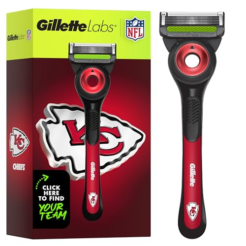 Gillette Labs Special NFL Eagles Edition Shaving Razor for Men  1 Handle 4 Razor Blade Refills and  Magnetic Stand GilletteLabs with Exfoliating Bar