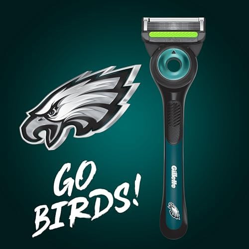 Gillette Labs Special NFL Eagles Edition Shaving Razor for Men  1 Handle 4 Razor Blade Refills and  Magnetic Stand GilletteLabs with Exfoliating Bar