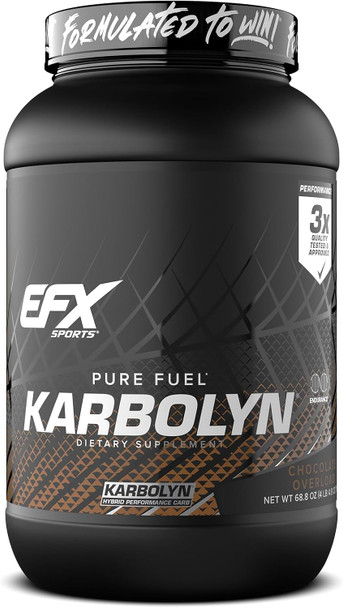 EFX Sports Karbolyn Fuel | Fast-Absorbing Carbohydrate Powder | Carb Load, Sustained Energy, Quick Recovery | Stimulant Free | 39 Servings - 4.4 Pound