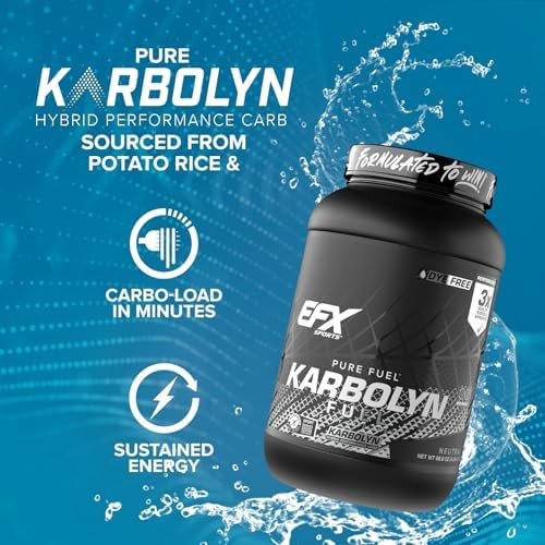EFX Sports Karbolyn Fuel | Fast-Absorbing Carbohydrate Powder | Carb Load, Sustained Energy, Quick Recovery | Stimulant Free | 39 Servings - 4.4 Pound