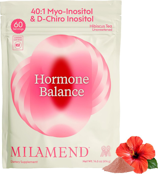 milamend 40:1 Inositol Powder Multi-Nutrient Women's Hormonal Supplement Drink Mix - 60 Servings