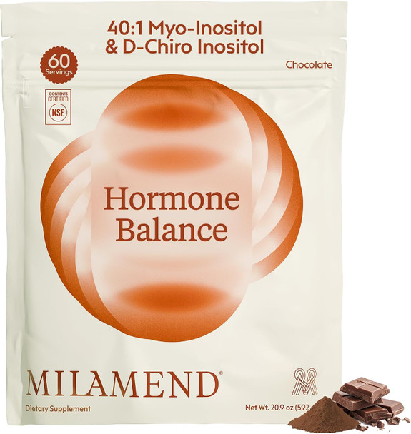 milamend 40:1 Inositol Powder Multi-Nutrient Women's Hormonal Supplement Drink Mix - 60 Servings