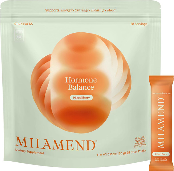 milamend 40:1 Inositol Powder Multi-Nutrient Women's Hormonal Supplement Drink Mix - - 28 Sticks