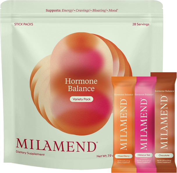 milamend 40:1 Inositol Powder Multi-Nutrient Women's Hormonal Supplement Drink Mix - - 28 Sticks