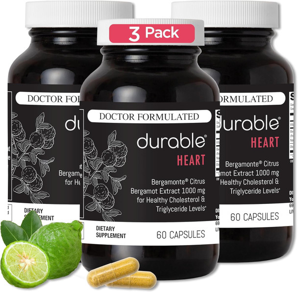 Durable Heart 1,000 mg Bergamonte Citrus Bergamot & Olive Leaf