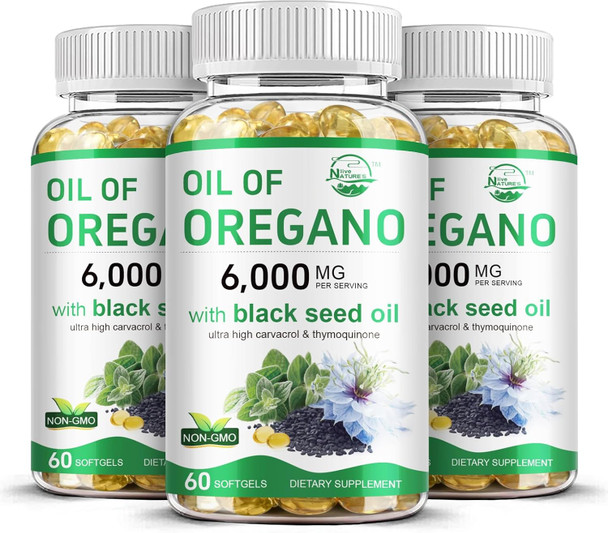 Nature's live Oil of Oregano with Black Seed Oil