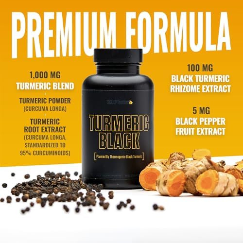 Sculpt Nation by V Shred Powerful Turmeric Supplement Turmeric Curcumin with Black Pepper and Patented Ingredients for Joint Health