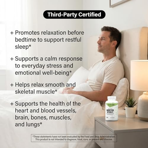 NutraBio Magnesium Glycinate Sleep Supplement - 350 mg - 120 Capsules