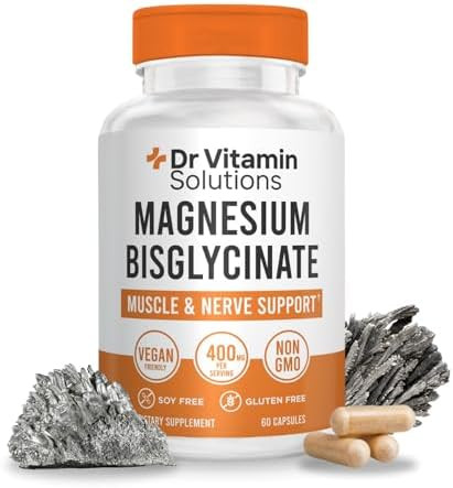 DR VITAMIN SOLUTIONS Magnesium Bisglycinate 400mg Glycinate Chelate High Absorption