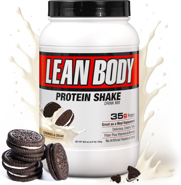 LABRADA Nutrition – Lean Body High Protein Meal Replacement Shake, Whey Protein Powder for Weight Loss and Muscle Growth - 2.47LB Tub