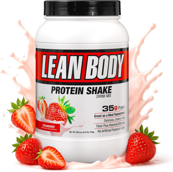 LABRADA Nutrition – Lean Body High Protein Meal Replacement Shake, Whey Protein Powder for Weight Loss and Muscle Growth - 2.47LB Tub