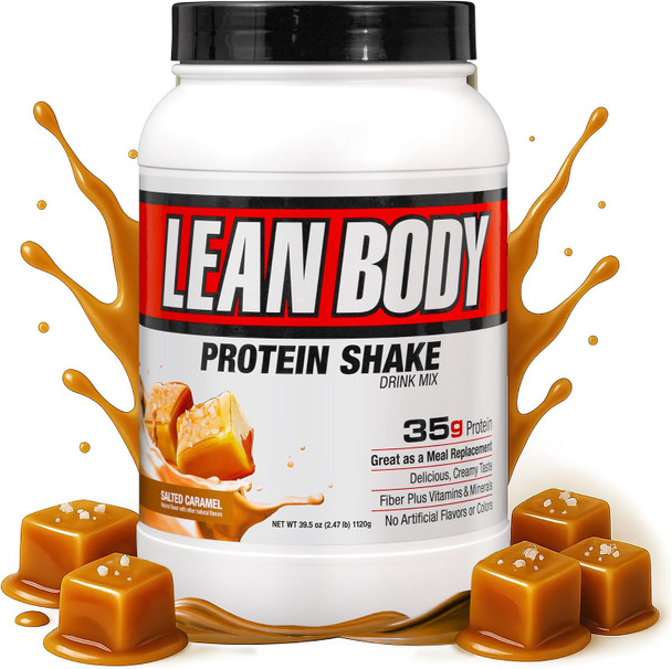LABRADA Nutrition – Lean Body High Protein Meal Replacement Shake, Whey Protein Powder for Weight Loss and Muscle Growth - 2.47LB Tub