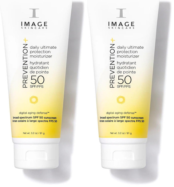 IMAGE Skincare PREVENTION+ Daily Ultimate Protection Moisturizer SPF 50 Face Sunscreen Lotion Zinc Oxide Blendable with No White Cast