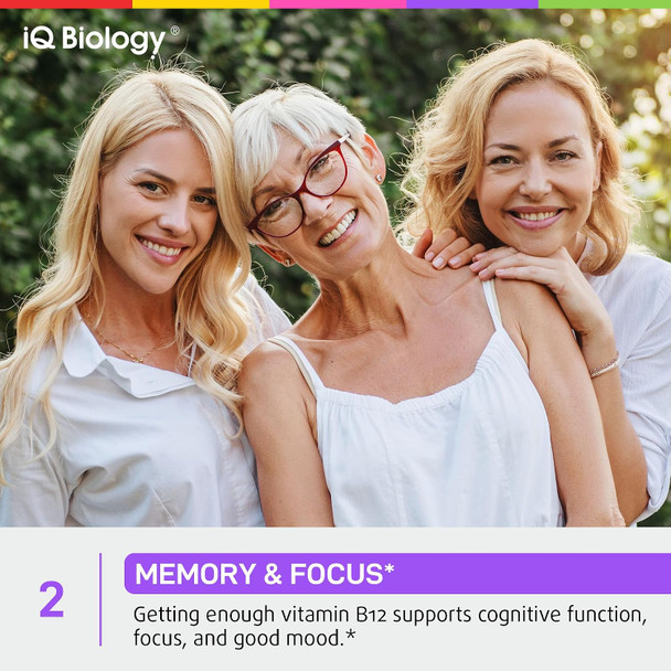 IQ BIOLOGY Organic Vitamin B12 Liquid Drops Sublingual Methylcobalamin 5000 mcg 2oz