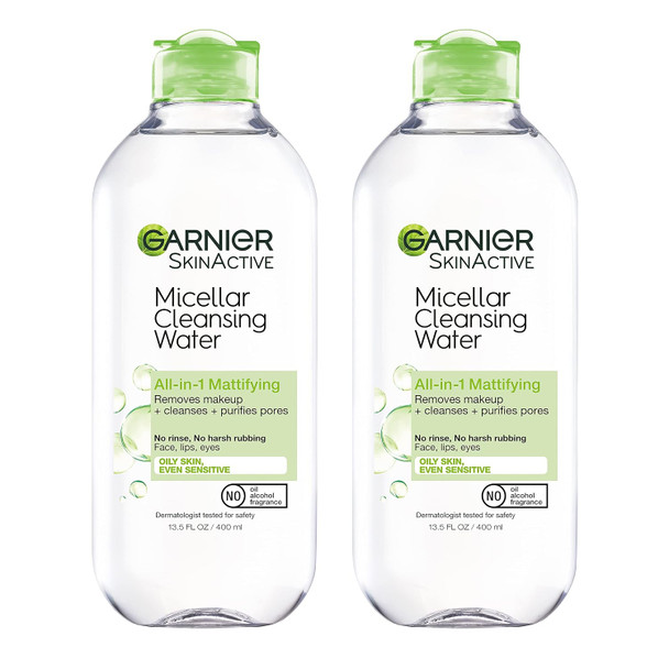 Garnier Micellar Water for Oily Skin Facial Cleanser & Makeup Remover  Mattifying For All Skin Types  Vegan Cruelty