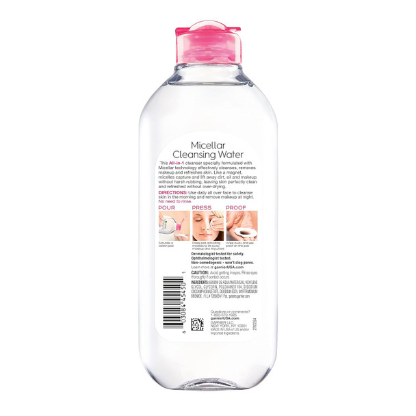 Garnier Micellar Water Hydrating Facial Cleanser & Makeup Remover  Suitable for Sensitive Skin  Vegan Cruelty Free