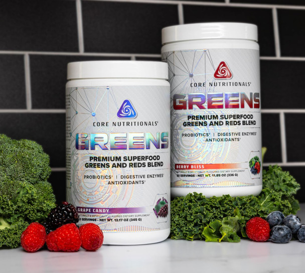 Core Nutritionals Greens, Digestive Support, Berry Bliss, 30 Servings - 11.85 Ounc