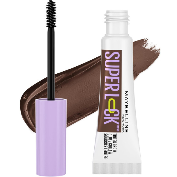 Maybelline Super Lock Brow Glue Eyebrow Gel  Lightweight and Waterproof Tinted Brow Gel For Up To 24HR Hold