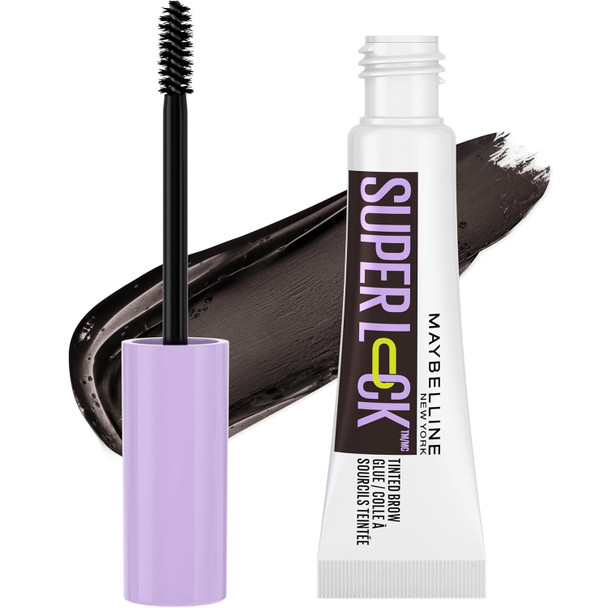 Maybelline Super Lock Brow Glue Eyebrow Gel  Lightweight and Waterproof Tinted Brow Gel For Up To 24HR Hold
