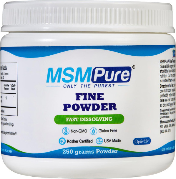 KALA HEALTH MSMPure MSM Powder, Fine Crystals, 8 oz