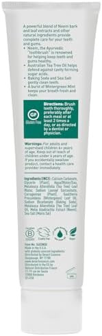 Desert Essence Tea Tree Oil and Neem Toothpaste Wintergreen  6.25 oz