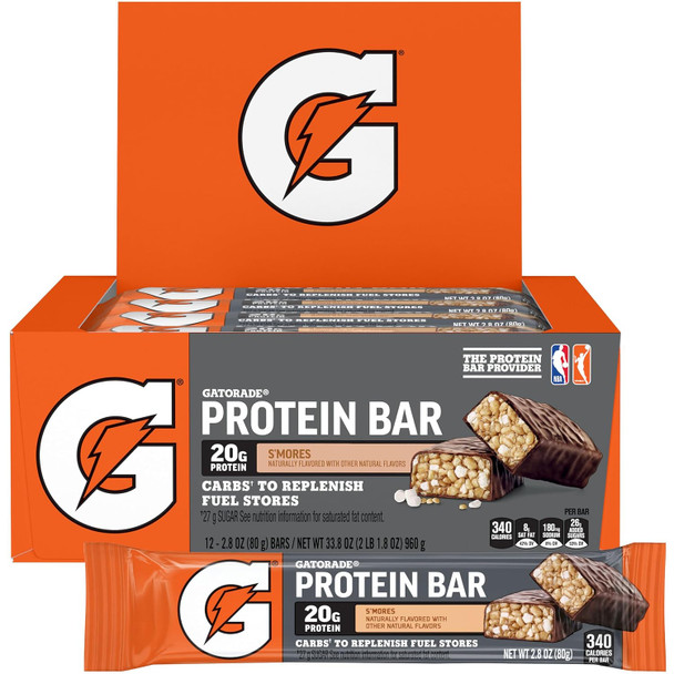 Gatorade Whey Protein Recover Bars, 2.8 ounce(Pack of 12)
