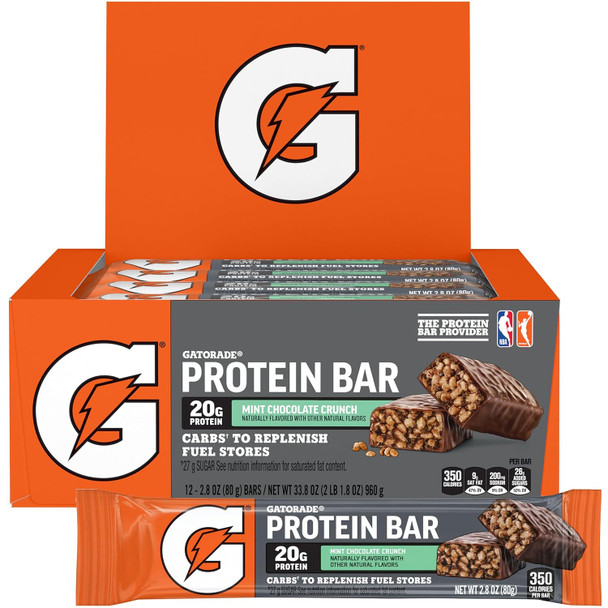 Gatorade Whey Protein Recover Bars, 2.8 ounce(Pack of 12)