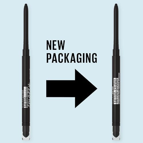 Maybelline Tattoo Studio Automatic Gel Pencil Waterproof Eyeliner  Blendable Smudge Resistant Matte Eyeliner For Up To 36HR Wear